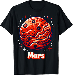 Planet Mars Outer Space Costume Graphic T-Shirt - T-Shirt | Black