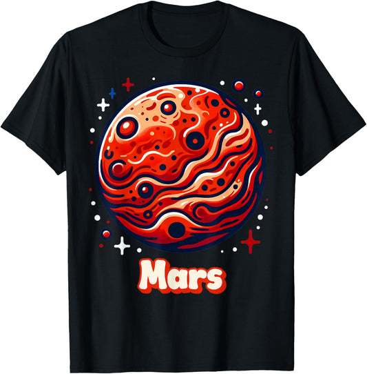 Planet Mars Outer Space Costume Graphic T-Shirt - T-Shirt | Black