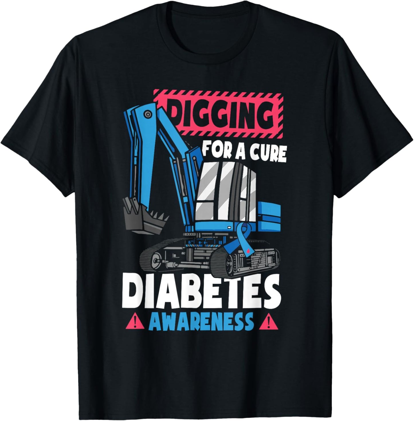 Diabetes Awareness Toddler Diabetic Type 1 Diabetes Tractor T-Shirt - T-Shirt | Black