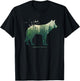 Preserve & Protect Environmental Protection Climate Protection Wolf Silhouette T-Shirt - T-Shirt | Black