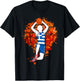 Greece Basketball Greek National Flag Mid Air Slam Dunk T-Shirt - T-Shirt | Black