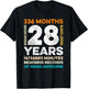 28 Years Old 336 Months Of Being Awesome 28th Birthday Gifts T-Shirt - T-Shirt | Black