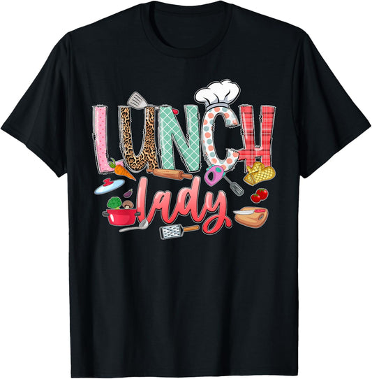 Lunch Lady, Lunch Lady Squad, School Lunch Ladies , Small, Black T-Shirt - T-Shirt | Black