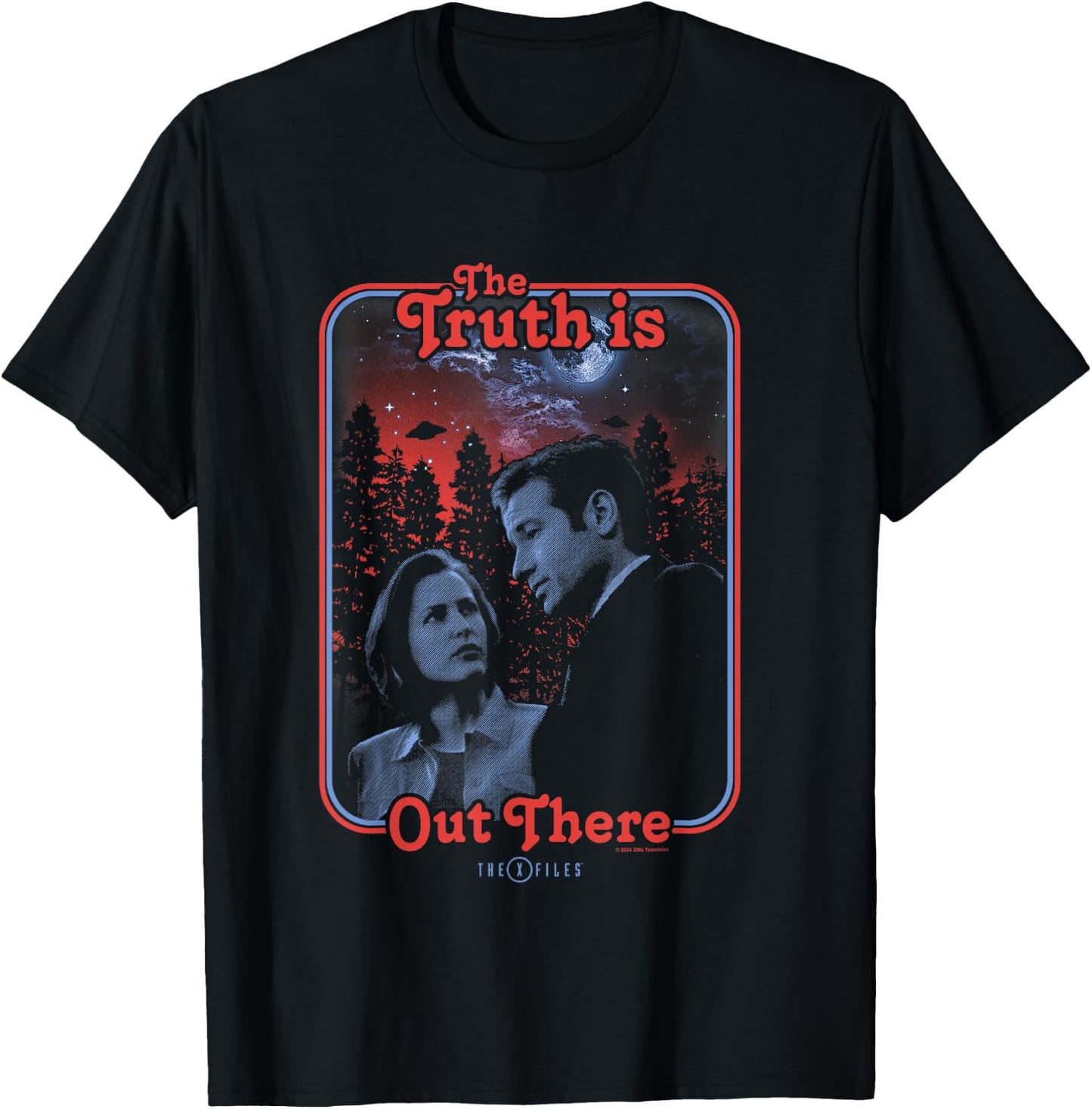 X-Files The Truth Is Out There Iconic Retro Comic Cover Logo T-Shirt - T-Shirt | Black