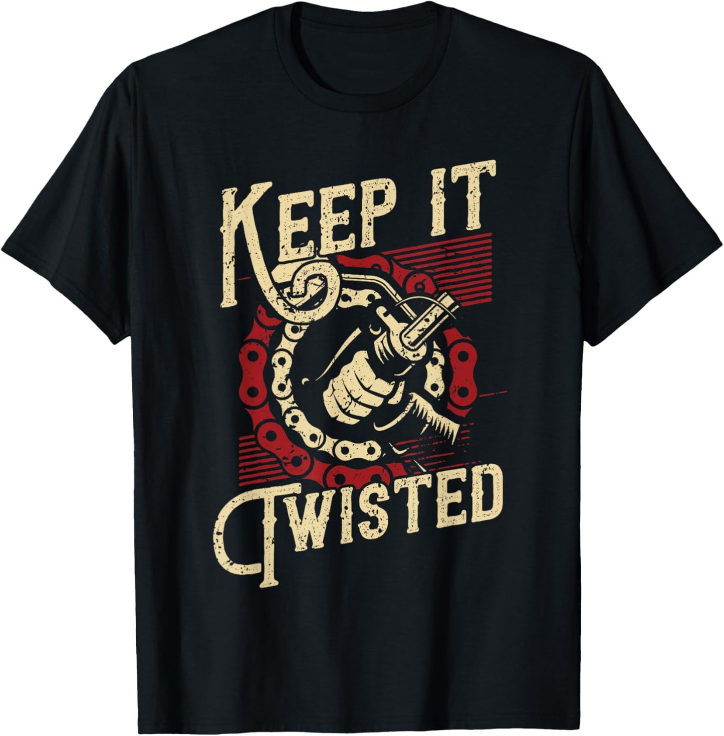 Keep It Twisted - Vintage Motorcycle T-Shirt - T-Shirt | Black