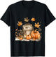 Halloween Hedgehog Autumn Artwork Trick Or Treat Pumpkin T-Shirt - T-Shirt | Black