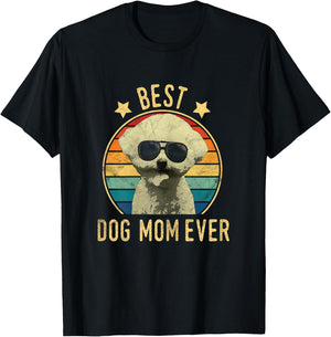 Best Dog Mom Ever Bichon Frise Mother's Day Gift Women T-Shirt - T-Shirt | Black