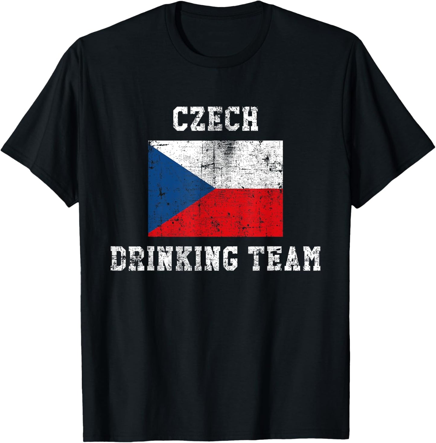 Czech Drinking Team Funny National Pride Gift T-Shirt - T-Shirt | Black