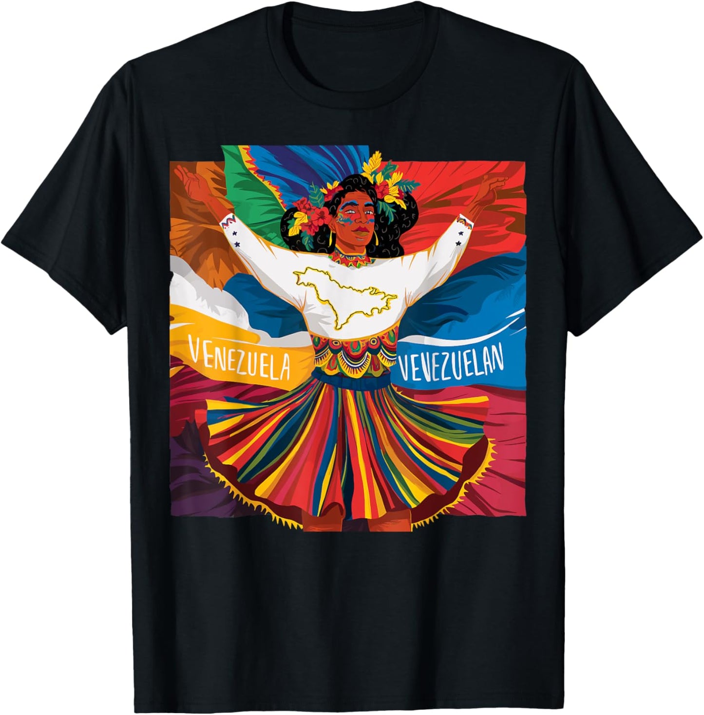 Venezuela Jersey Venezuela Flag Venezolano Women Venezuela , Black, S T-Shirt - T-Shirt | Black