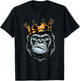 Gorilla King , Alpha , Funny Ape, Wildlife T-Shirt - T-Shirt | Black