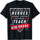 Some Heroes Wear Capes Others Teach 4th Grade Teacher Gift Men Women Kids T-Shirt - T-Shirt | Black