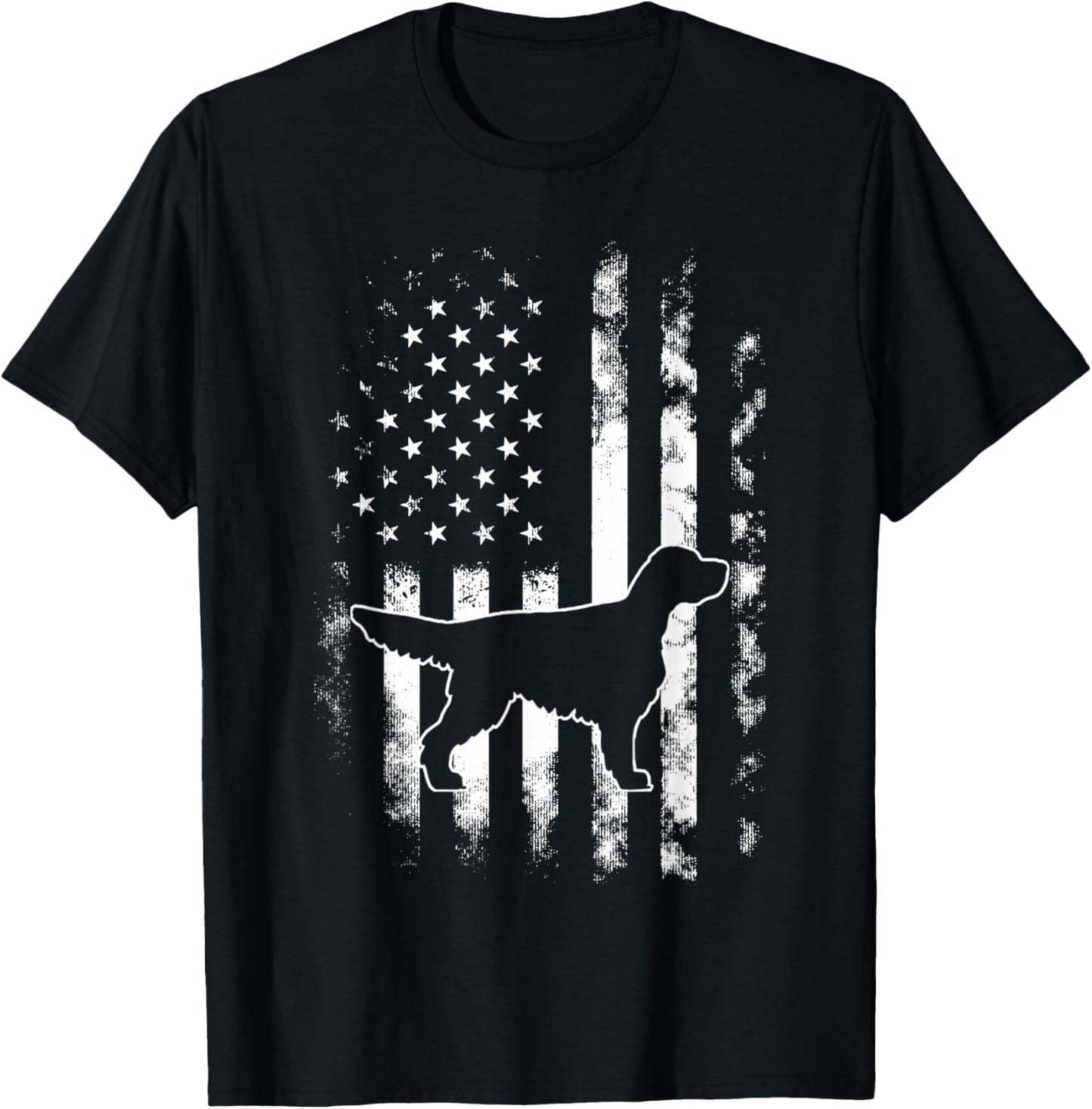 American US Flag Gordon Setter T-Shirt - T-Shirt | Black