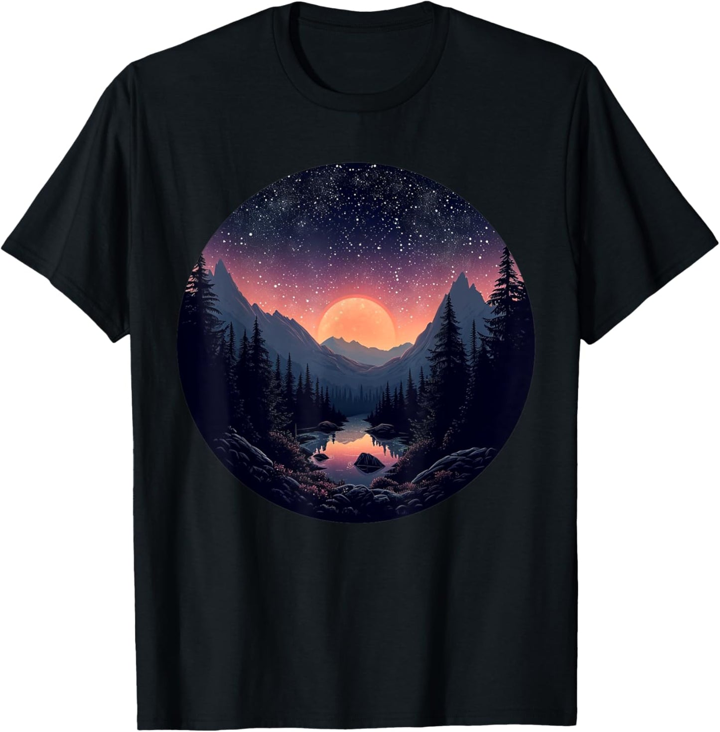 Nature's Canvas Undisturbed Mountain Trails and T-Shirt - T-Shirt | Black