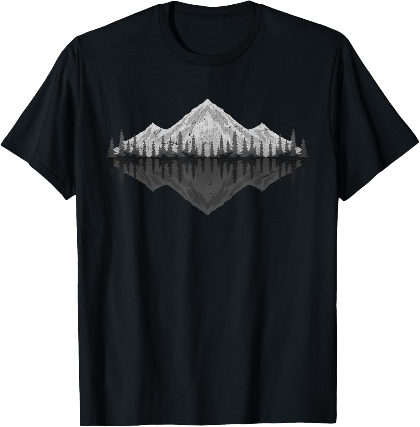 Mountain Hikers Nature Lovers Outdoor Nature Hiking T-Shirt - T-Shirt | Black