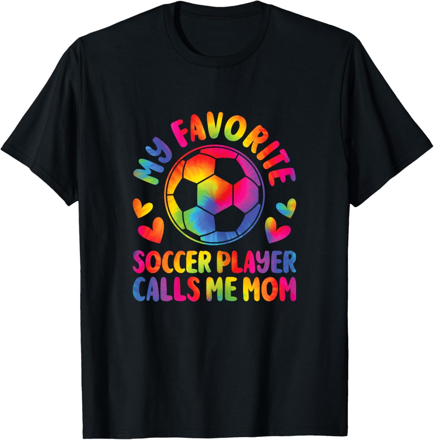 My Favorite Soccer Player Calls Me Mom Cute Soccer Mom T-Shirt - T-Shirt | Black