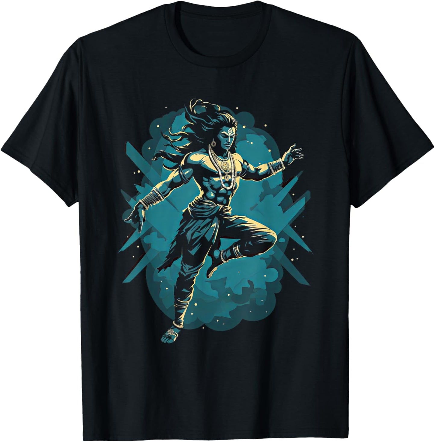 Shiva spiritual hindu god tandava dance yoga meditation T-Shirt - T-Shirt | Black