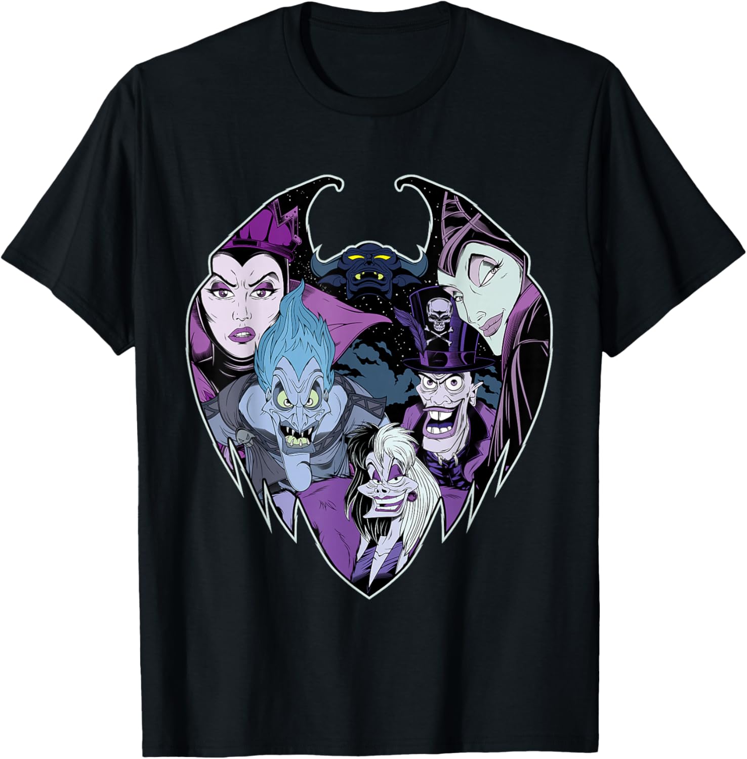 Disney Villains Evil Crew T-Shirt - T-Shirt | Black