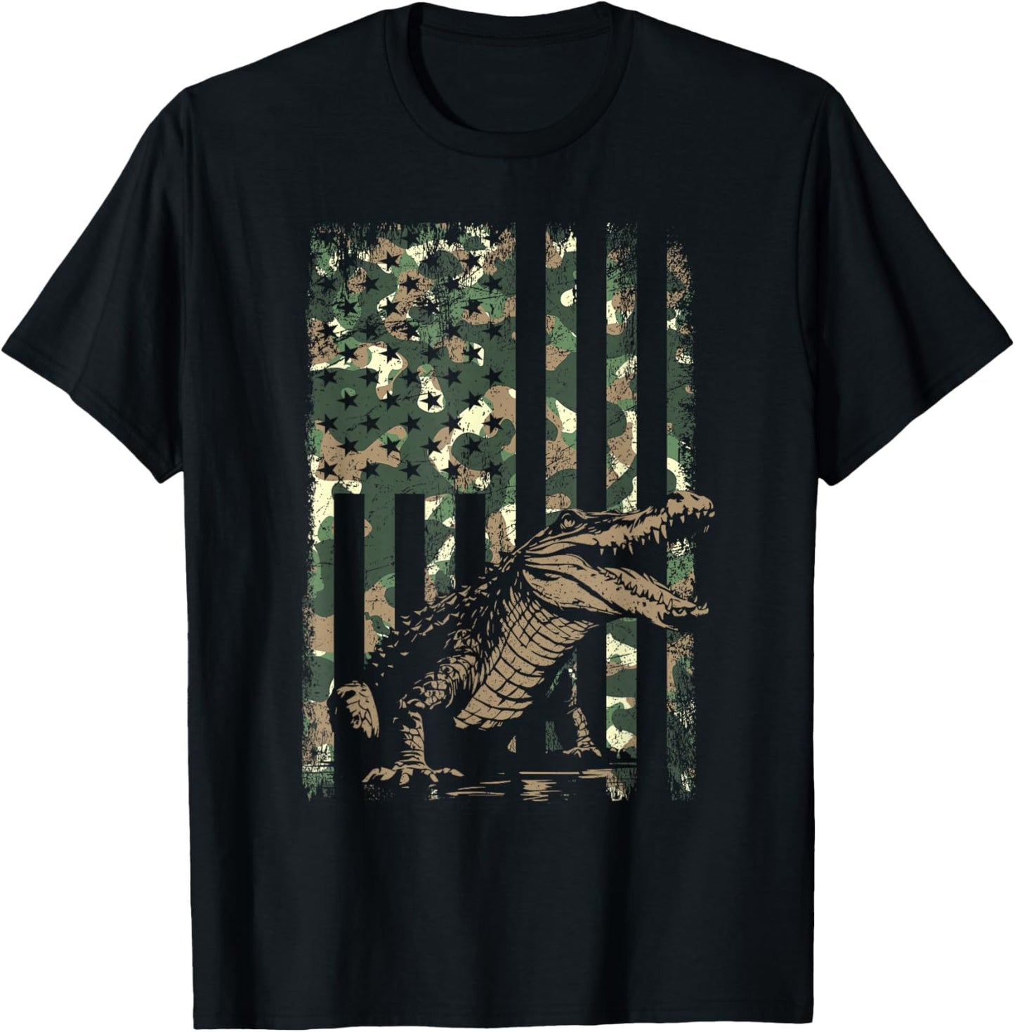 Alligator Themed Graphic Design Reptile Alligator T-Shirt - T-Shirt | Black
