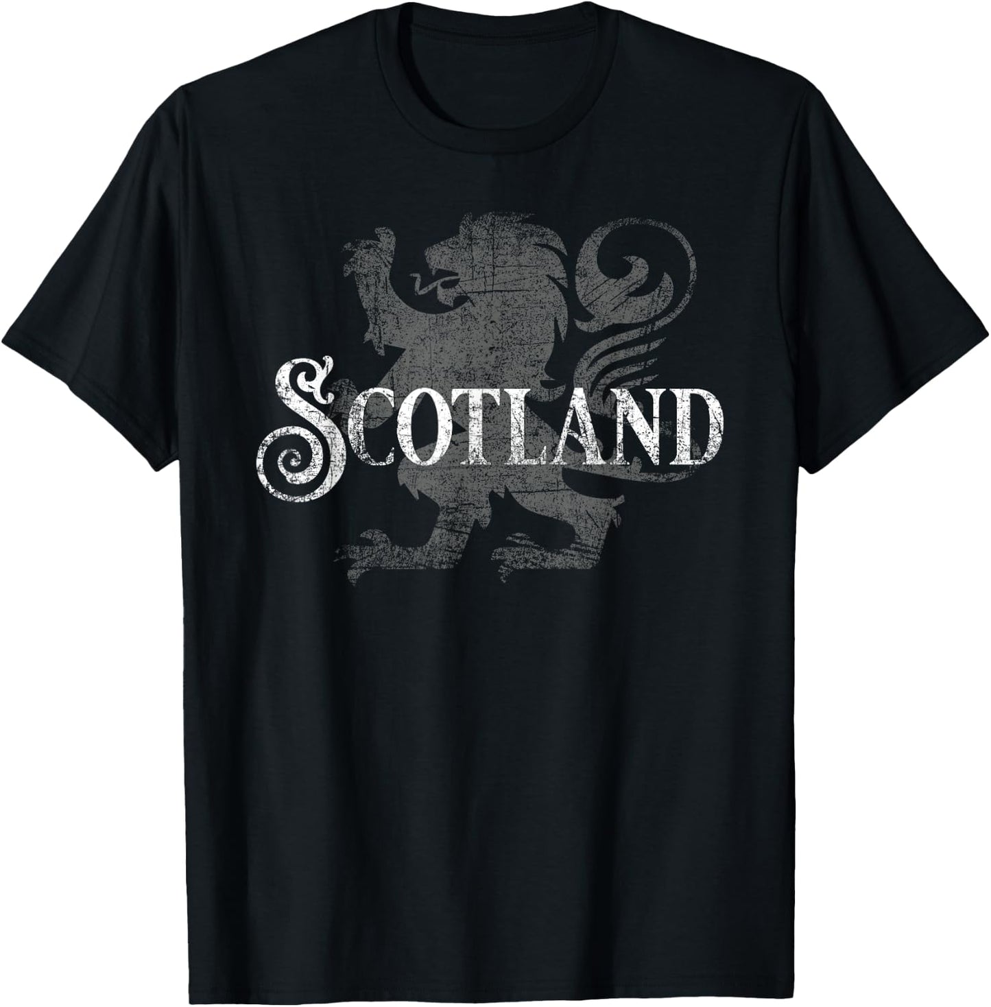 Flag of Scotland Lion Rampant Heraldry Scottish Pride Gift T-Shirt - T-Shirt | Black