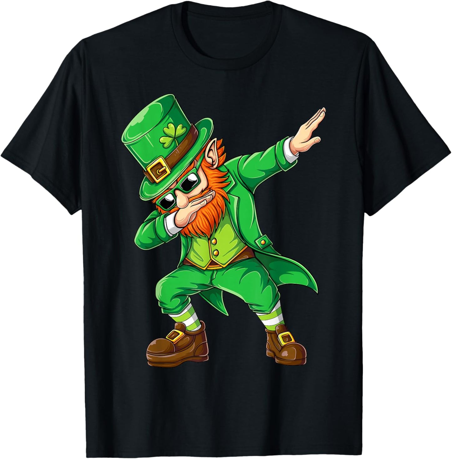 Dabbing Leprechaun Funny Gifts Men Kids Boys St Patricks Day T-Shirt - T-Shirt | Black