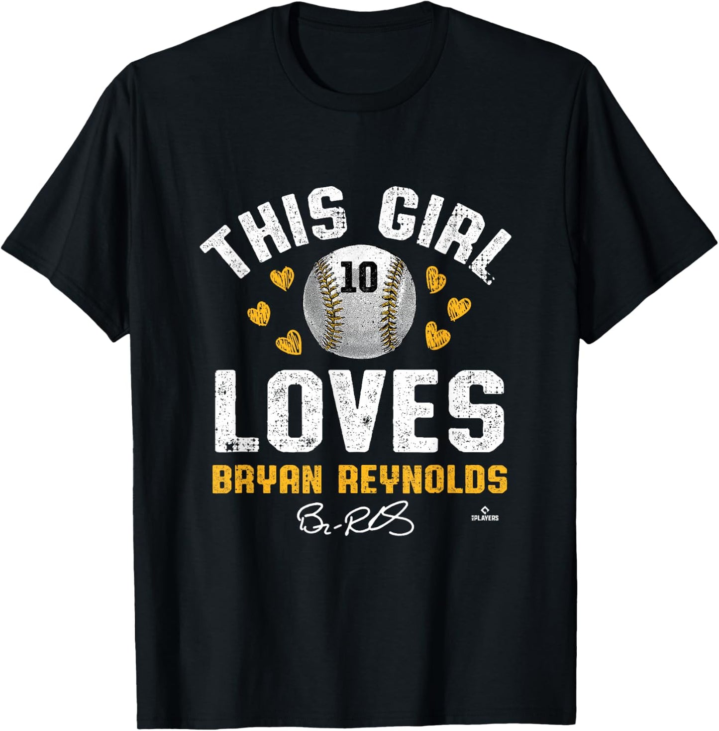 This Girl Loves Bryan Reynolds Pittsburgh MLBPA T-Shirt - T-Shirt | Black