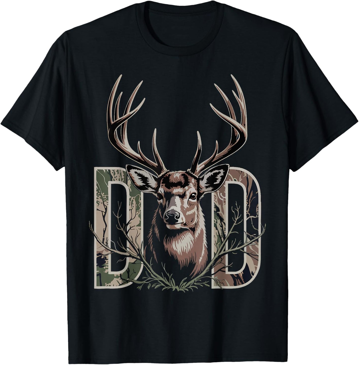 Hunting Dad Father's Day Funny Deer Hunting Lover Dad Daddy T-Shirt - T-Shirt | Black
