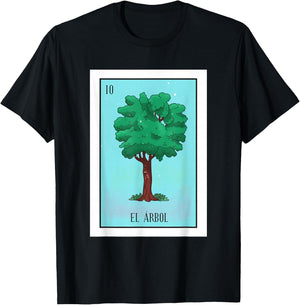 El Arbol The Tree Card Mexican Lottery T-Shirt - T-Shirt | Black