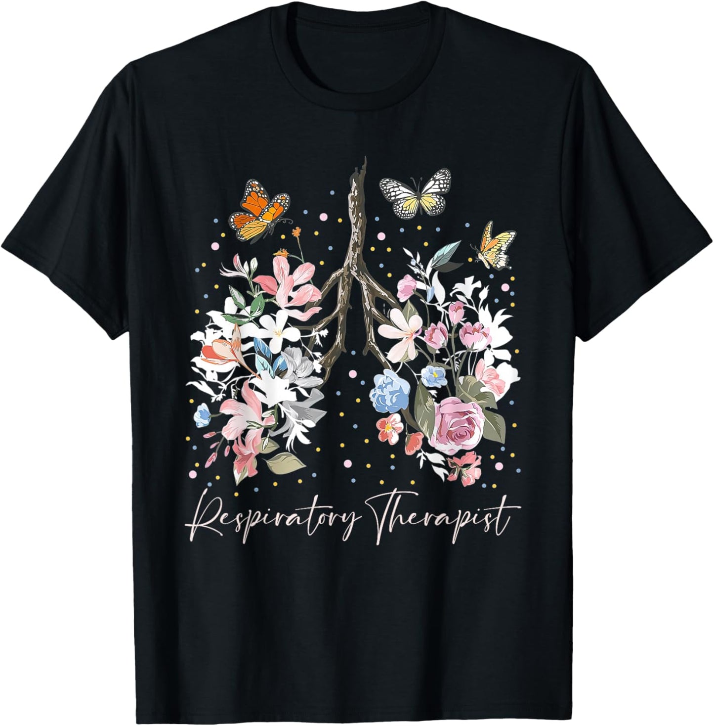 Funny Respiratory Therapist Therapy Lung Happy Easter Day T-Shirt - T-Shirt | Black