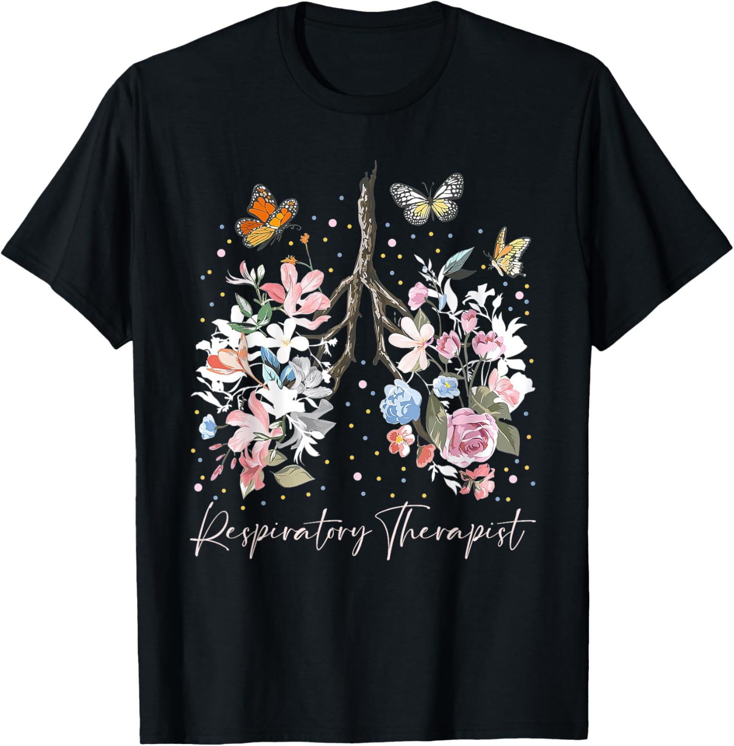 Funny Respiratory Therapist Therapy Lung Happy Easter Day T-Shirt - T-Shirt | Black