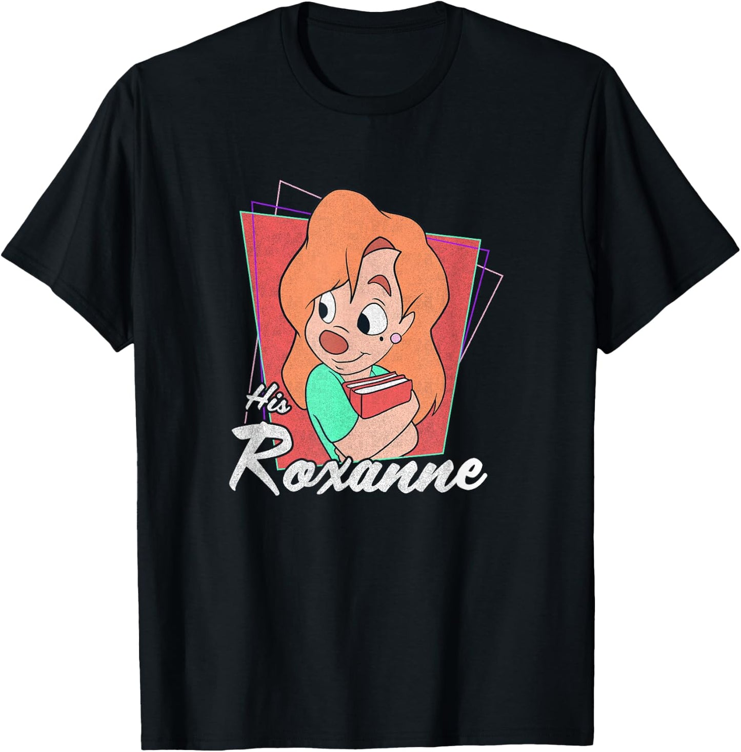 Disney A Goofy Movie Vintage Valentine His Roxanne Poster T-Shirt - T-Shirt | Black