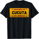 Deportivo Cucuta License Plate Colombian Map T-Shirt - T-Shirt | Black
