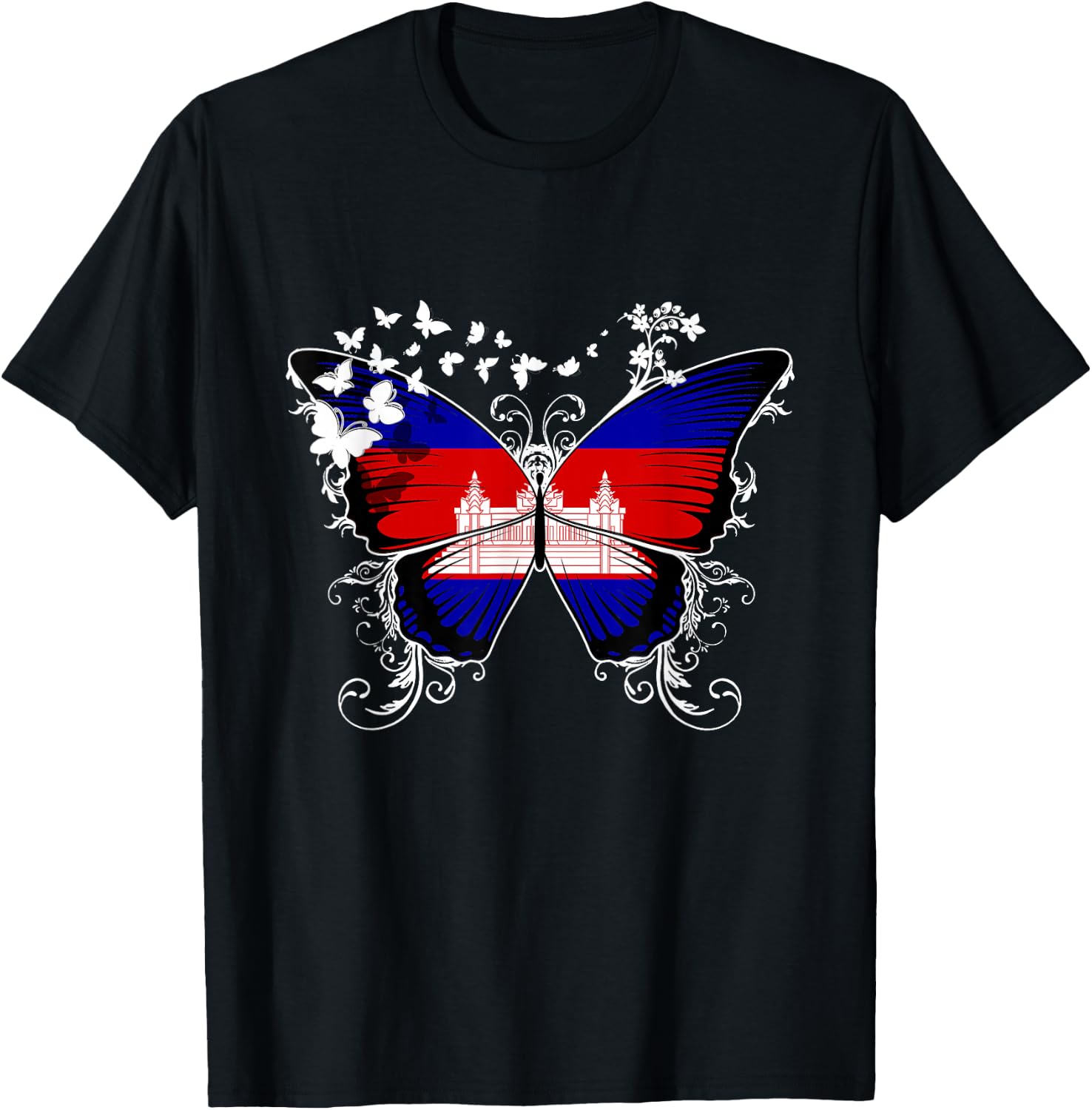Cambodia Flag Cambodian T-Shirt - T-Shirt | Black