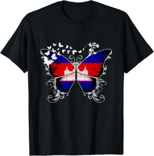 Cambodia Flag Cambodian T-Shirt - T-Shirt | Black