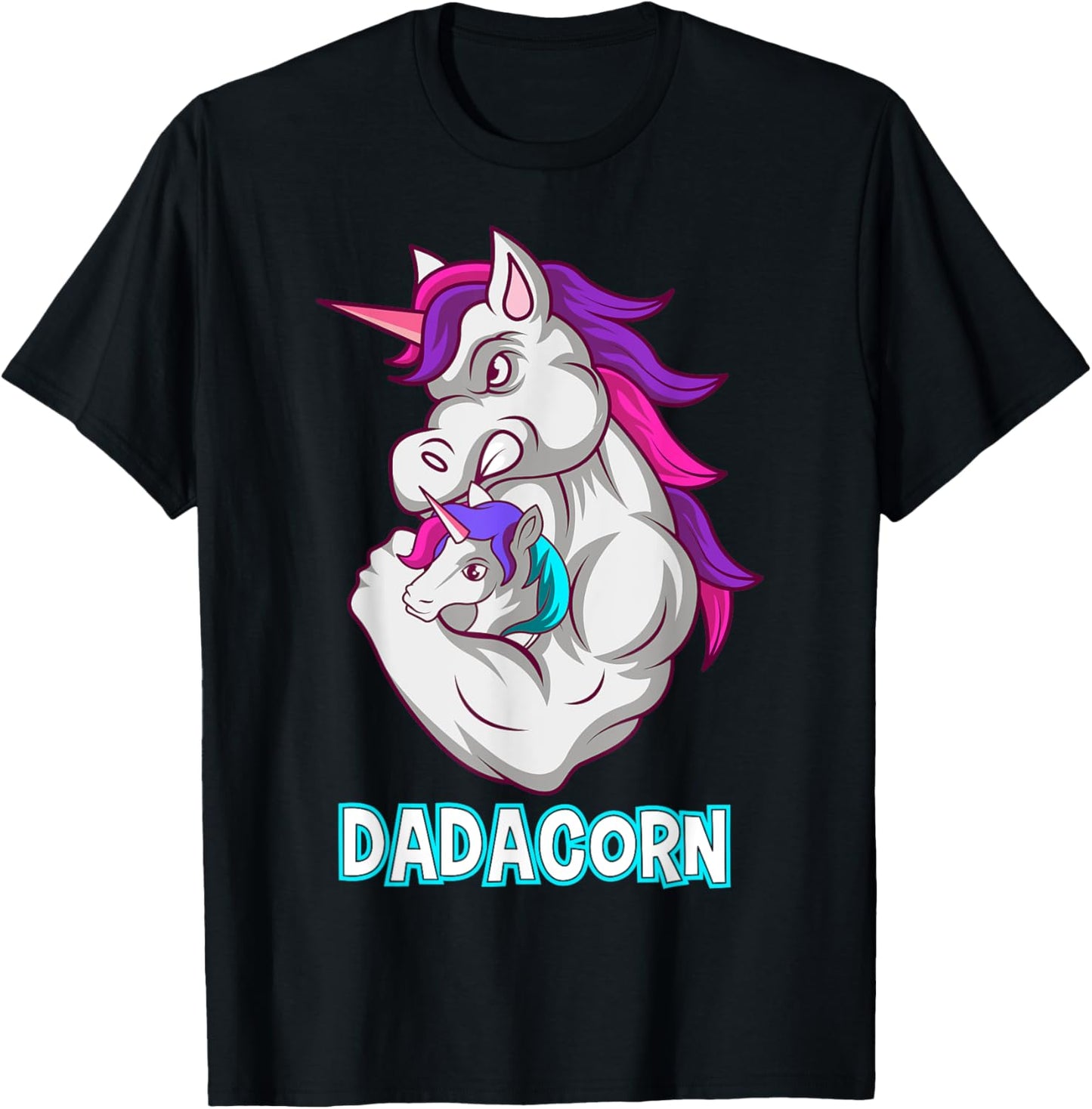 Dadacorn Unicorn Fitness Dad Baby T-Shirt - T-Shirt | Black