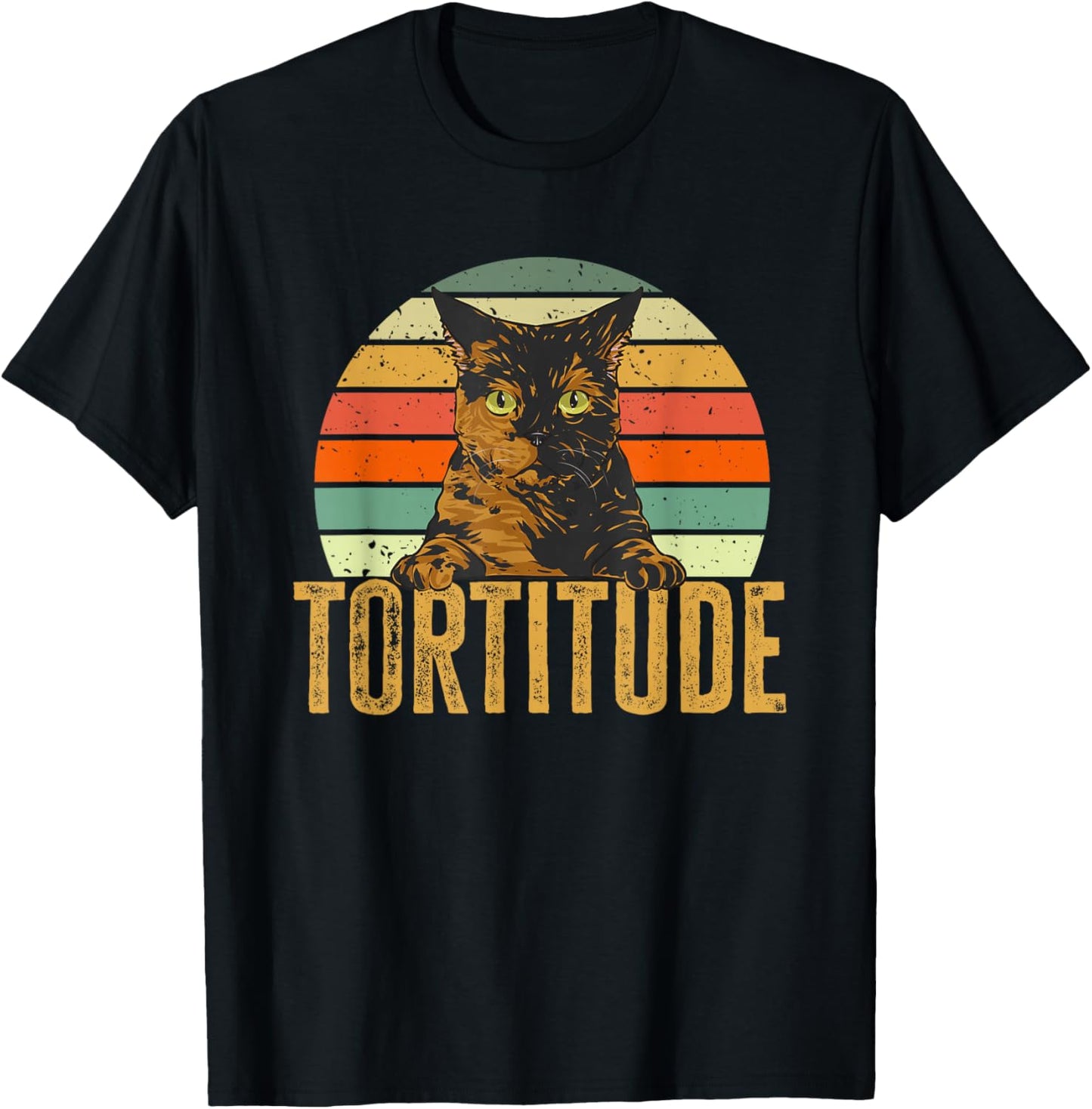 Tortitude Tortoiseshell Cat Tortie Cat T-Shirt - T-Shirt | Black