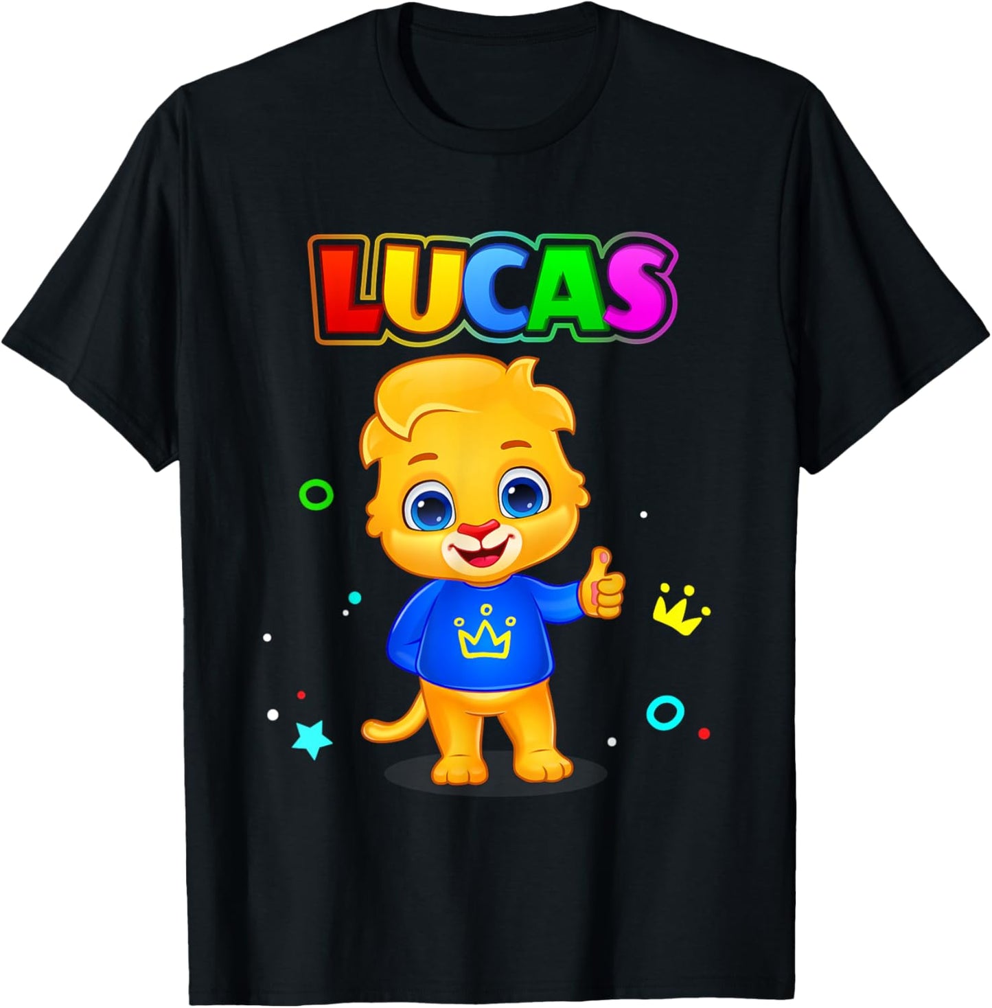 Lucas Classic Pose | Official Lucas & Friends Small T-Shirt - T-Shirt | Black