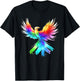 Phoenix Color Flower Moon Viking Valhalla North Myths Celtic T-Shirt - T-Shirt | Black