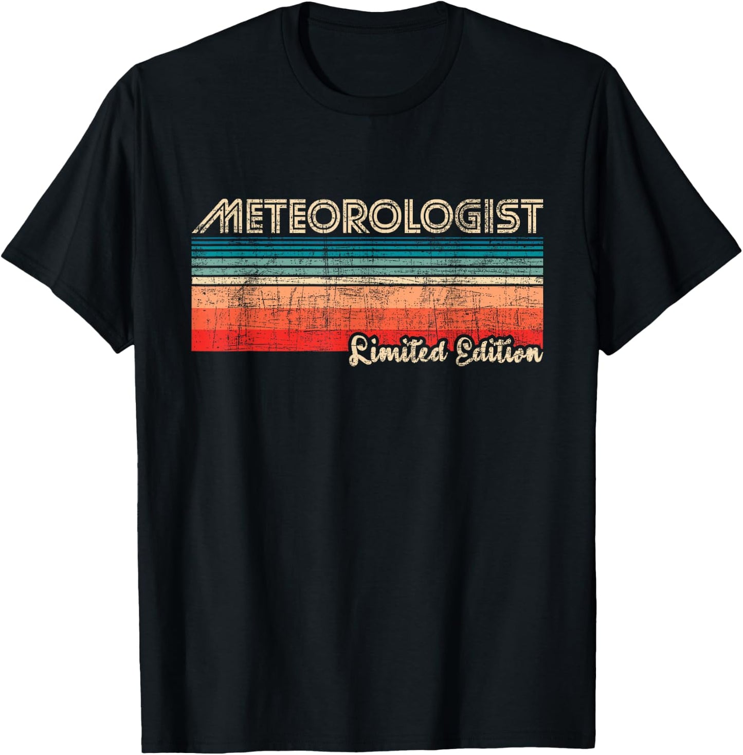 Meteorologist Limited Edition - Retro Weather Meteorology T-Shirt - T-Shirt | Black