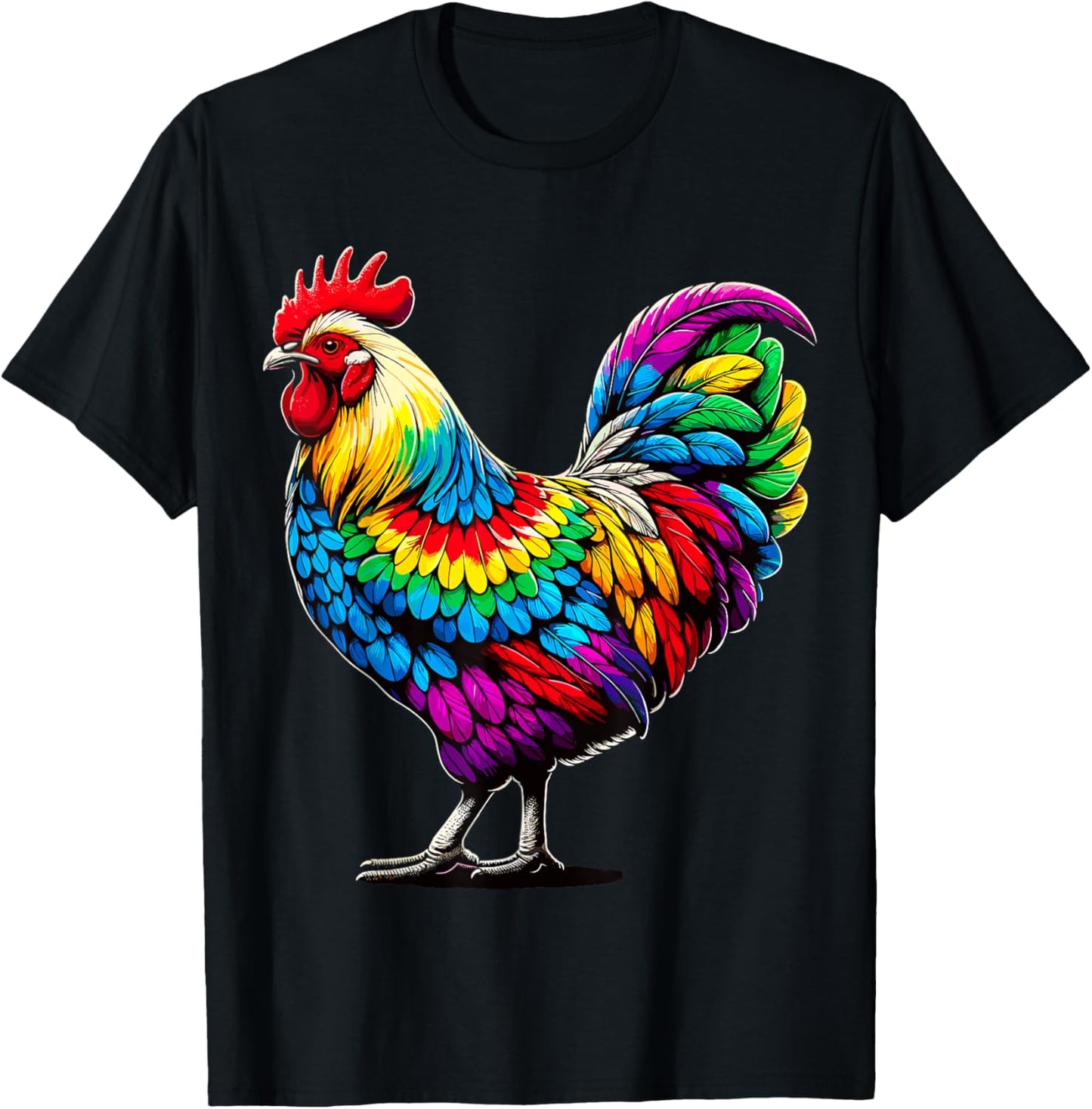 Tie-Dye Chicken T-Shirt - T-Shirt | Black