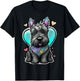 I Love My Scottish Terrier Scottie Dog Valentines Heart Art T-Shirt - T-Shirt | Black