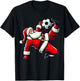 Santa Plays Soccer Bicycle Kick, Christmas Women Men Kids T-Shirt - T-Shirt | Black