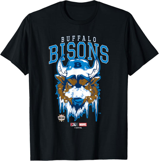 Marvel x MiLB Buffalo Bisons Defenders Big Chest Logo T-Shirt - T-Shirt | Black