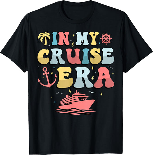 In My Cruise Era Cruise Summer Vacation Travel Adventure T-Shirt - T-Shirt | Black