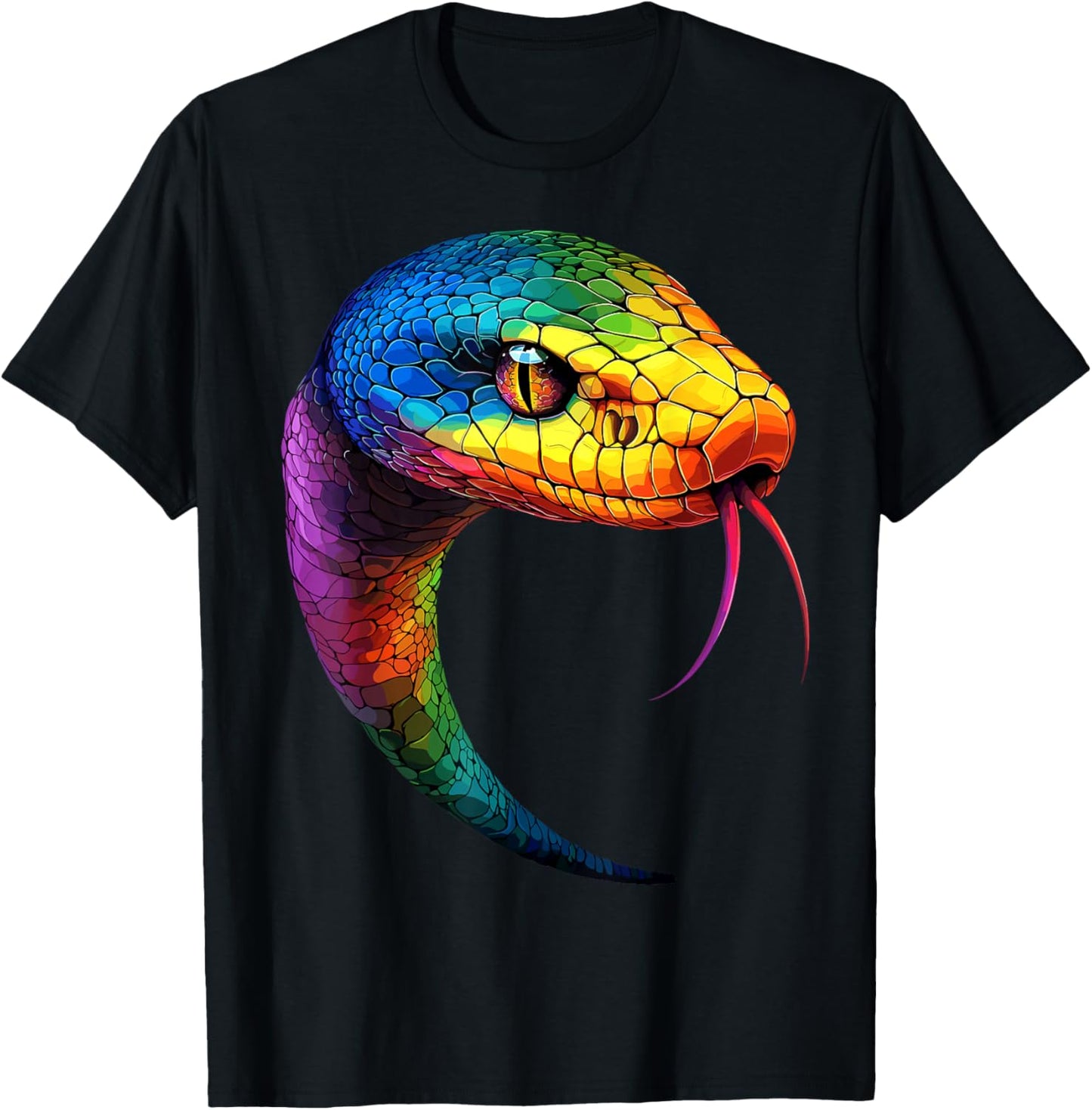 Schlange Python Kobra Mamba Klapperschlange Süße Schlangen T-Shirt - T-Shirt | Black