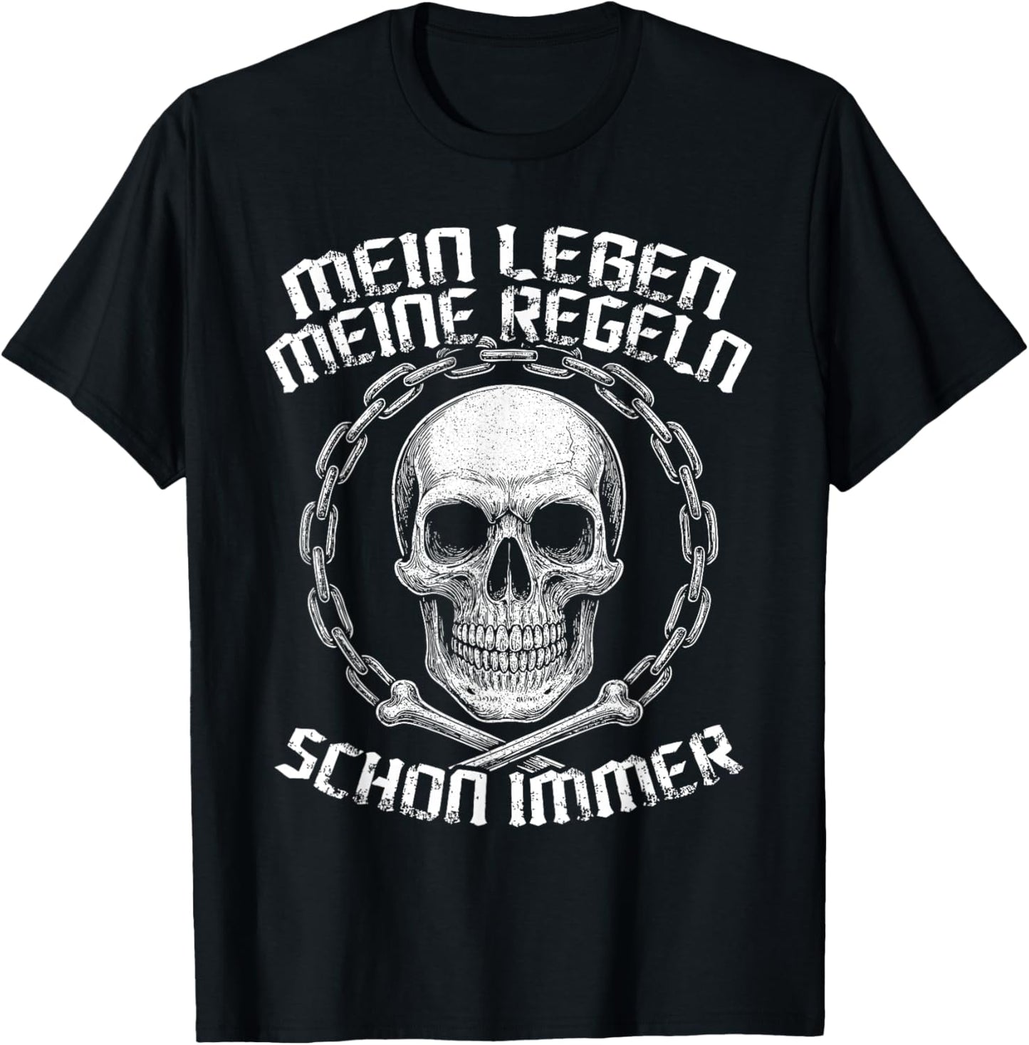 Mein Leben Meine Regeln Statement Spruch Mann Opa Herren T-Shirt - T-Shirt | Black