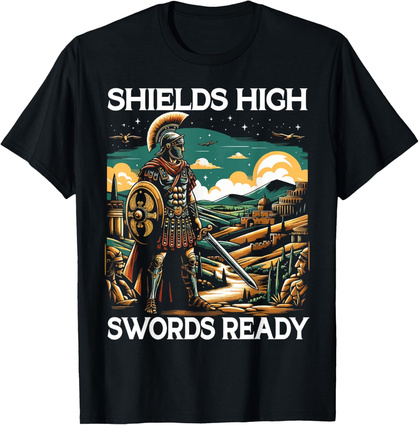 Roman Legionnaires Gladiator Ancient Rome Roman Empire T-Shirt - T-Shirt | Black