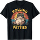 Rolling Fatties cat funny cute cat lover Kitten Owner retro Men Women T-Shirt - T-Shirt | Black