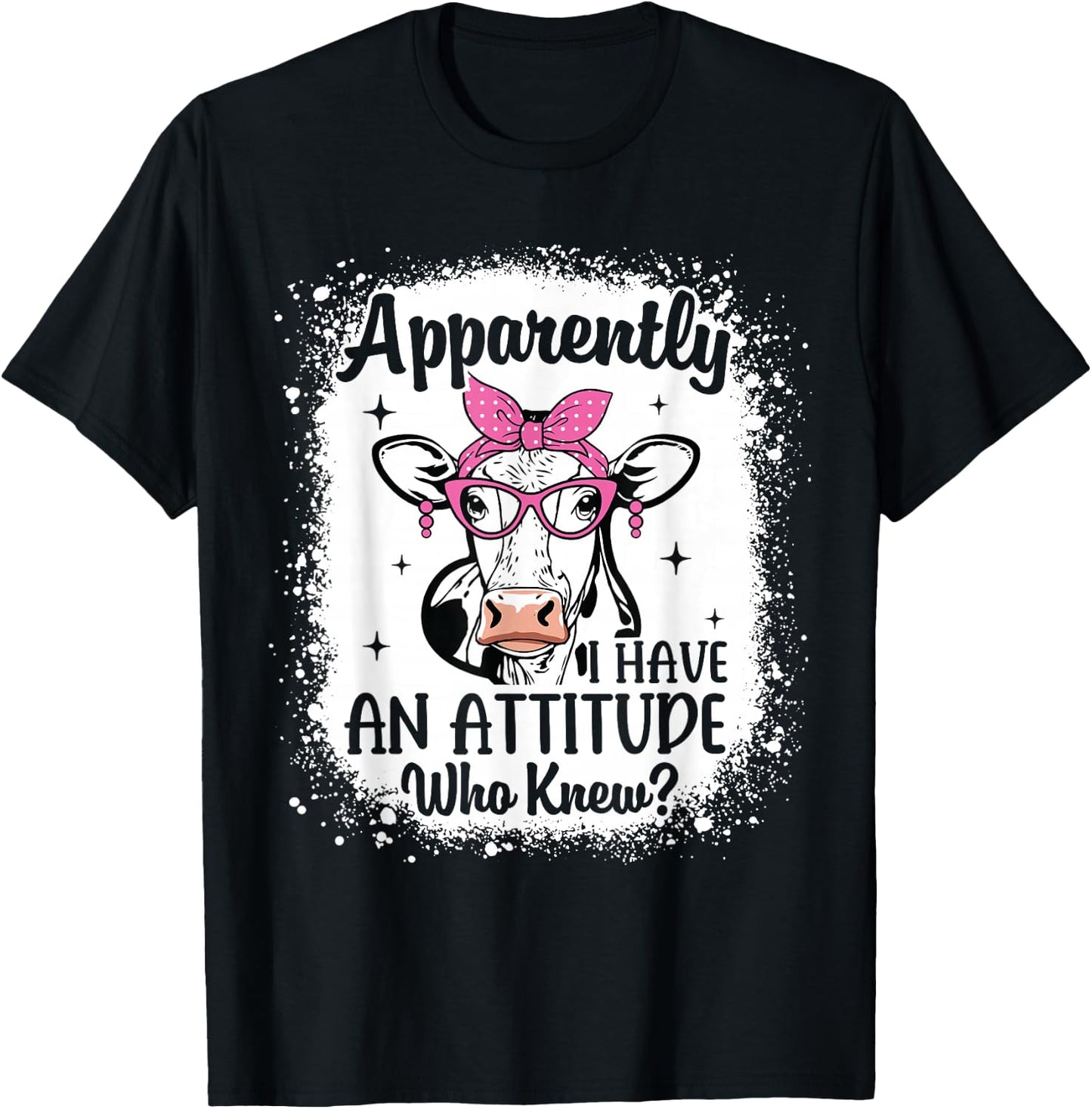 Funny Heifer Cow Sarcasm Cow Print Country Cow Farm Women T-Shirt - T-Shirt | Black