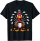 Golf Thanksgiving Costume Turkey Matching Player Lover T-Shirt - T-Shirt | Black