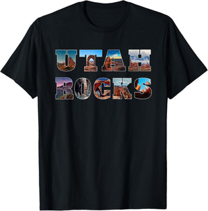 Utah Rocks, National Parks, Hiking, Rock Hunter Apparel T-Shirt - T-Shirt | Black
